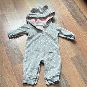 Carters 3 months fleece suit onesie